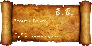Brauch Bence névjegykártya